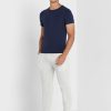 Pack de 2 camisetas básicas de cuello redondo Ralph Lauren para hombre en azul marino