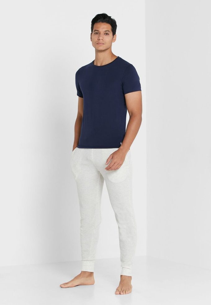 Pack de 2 camisetas básicas de cuello redondo Ralph Lauren para hombre en azul marino