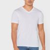 Pack de 2 camisetas Ralph Lauren Essential con cuello en V para hombre, color blanco Pack de 2 camisetas Ralph Lauren Essential con cuello en V para hombre, color blanco