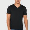 Pack de 2 camisetas Ralph Lauren Essential con cuello en V para hombre, color negro Pack de 2 camisetas Ralph Lauren Essential con cuello en V para hombre, color negro