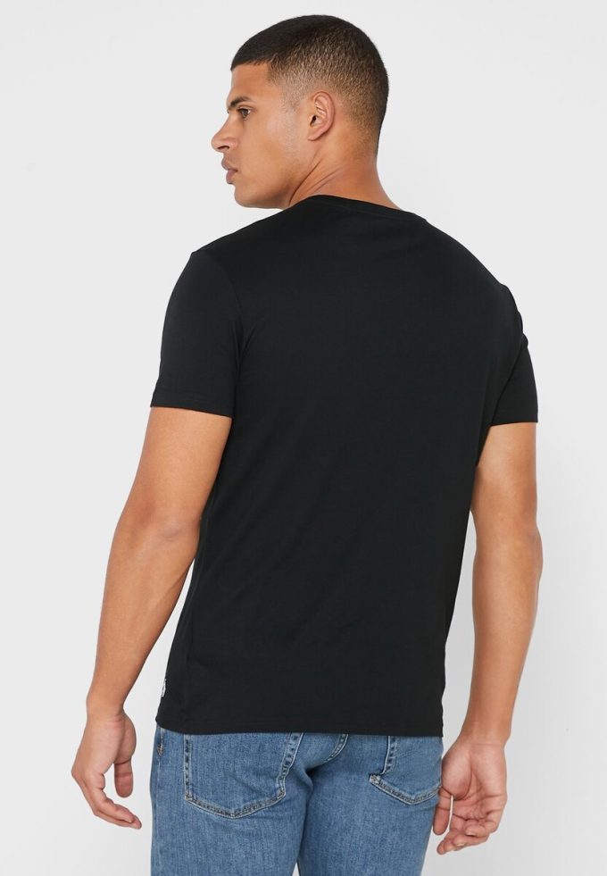 Pack de 2 camisetas Ralph Lauren Essential con cuello en V para hombre, color negro Pack de 2 camisetas Ralph Lauren Essential con cuello en V para hombre, color negro