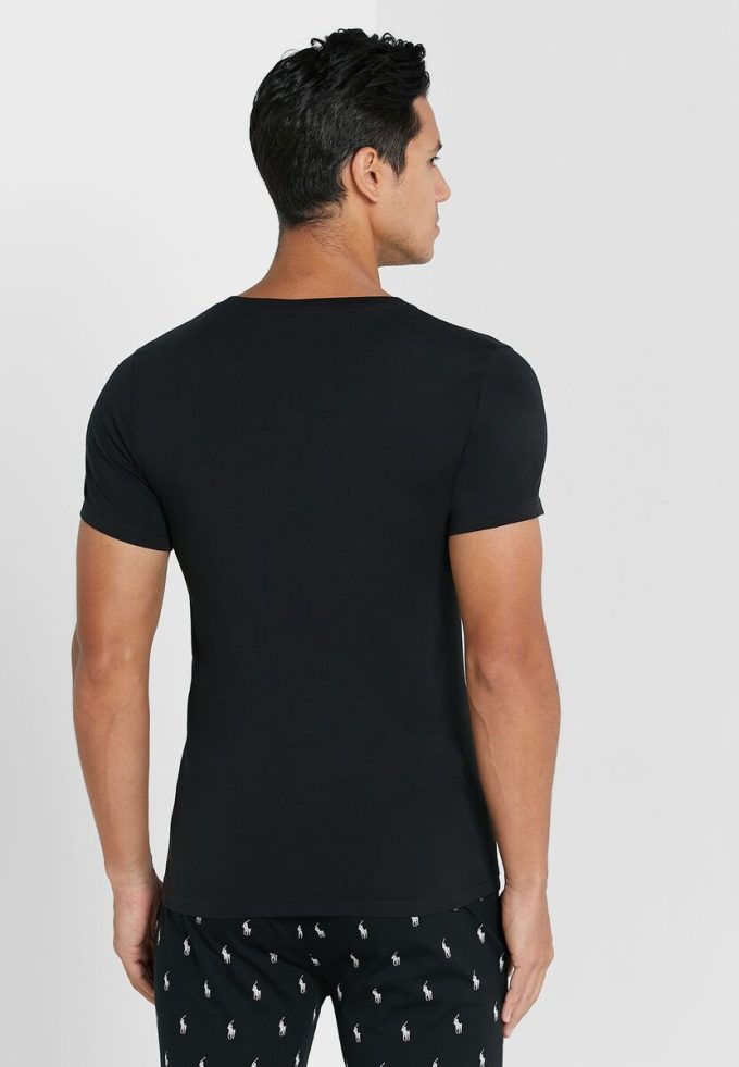 Pack de 2 camisetas Ralph Lauren Essential de cuello redondo para hombre, color negro Pack de 2 camisetas Ralph Lauren Essential de cuello redondo para hombre, color negro