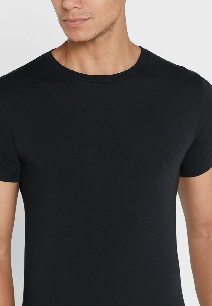 Pack de 2 camisetas Ralph Lauren Essential de cuello redondo para hombre, color negro Pack de 2 camisetas Ralph Lauren Essential de cuello redondo para hombre, color negro