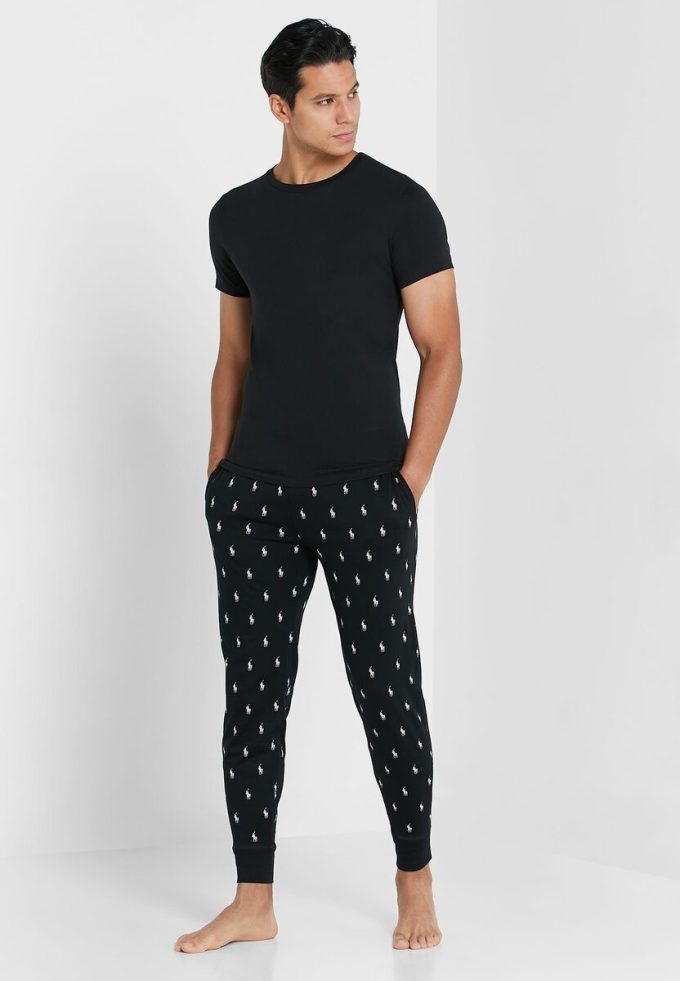 Pack de 2 camisetas Ralph Lauren Essential de cuello redondo para hombre, color negro Pack de 2 camisetas Ralph Lauren Essential de cuello redondo para hombre, color negro