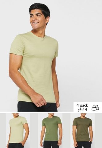 Pack de 3 camisetas de cuello redondo Ralph Lauren para hombre, color verde Pack de 3 camisetas de cuello redondo Ralph Lauren para hombre, color verde