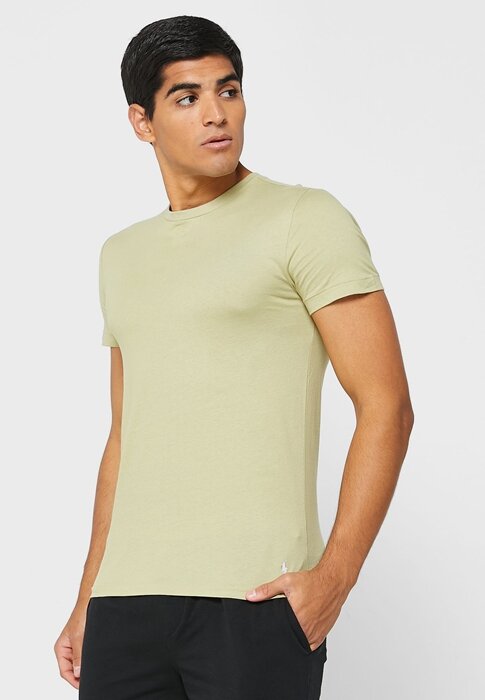 Pack de 3 camisetas de cuello redondo Ralph Lauren para hombre, color verde Pack de 3 camisetas de cuello redondo Ralph Lauren para hombre, color verde