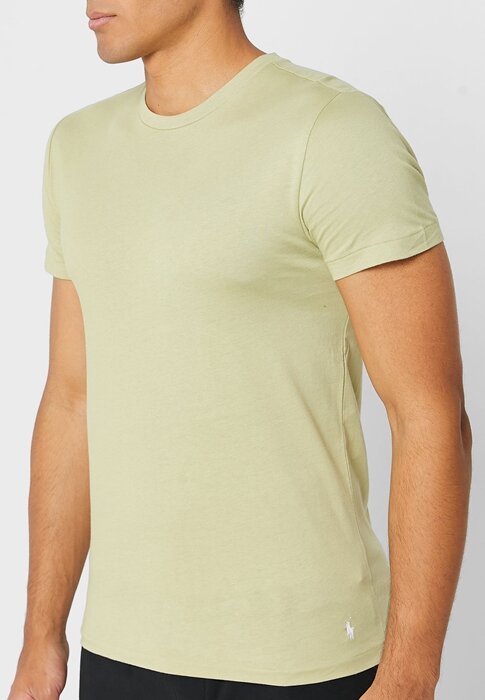 Pack de 3 camisetas de cuello redondo Ralph Lauren para hombre, color verde Pack de 3 camisetas de cuello redondo Ralph Lauren para hombre, color verde