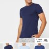 Pack de 3 camisetas Ralph Lauren azules de cuello redondo para hombre Pack de 3 camisetas Ralph Lauren azules de cuello redondo para hombre