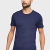 Pack de 3 camisetas Ralph Lauren de cuello redondo para hombre, color azul marino
