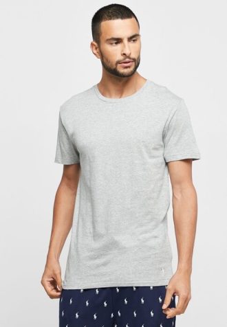 Pack de 3 camisetas Ralph Lauren grises con cuello redondo para hombre