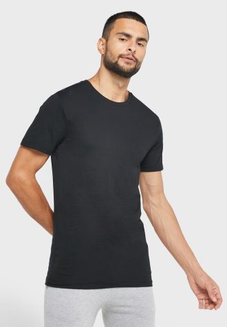 Pack de 3 camisetas Ralph Lauren negras con cuello redondo para hombre