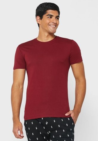 Pack de 3 camisetas Ralph Lauren rojas con cuello redondo para hombre