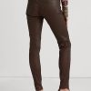 Pantalones ajustados hasta el tobillo de piel napa Ralph Lauren marrón para mujer Pantalones ajustados hasta el tobillo de piel napa Ralph Lauren marrón para mujer