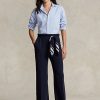 Pantalones anchos de cady Ralph Lauren para mujer en color azul marino