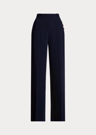 Pantalones anchos de cady Ralph Lauren para mujer en color azul marino