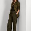Pantalones anchos de crepé con estampado de cebra de Ralph Lauren para mujer en color oliva Pantalones anchos de crepé con estampado de cebra de Ralph Lauren para mujer en color oliva