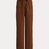 Pantalones anchos de mezcla de seda Ralph Lauren para mujer, color marrón Pantalones anchos de mezcla de seda Ralph Lauren para mujer, color marrón