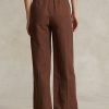 Pantalones anchos de mezcla de seda Ralph Lauren para mujer, color marrón Pantalones anchos de mezcla de seda Ralph Lauren para mujer, color marrón