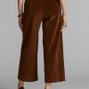 Pantalones anchos de pana recortados Ralph Lauren para mujer en color marrón Pantalones anchos de pana recortados Ralph Lauren para mujer en color marrón