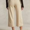 Pantalones anchos de polar recortados Ralph Lauren en beige para mujer