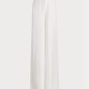 Pantalones anchos de seda shantung Elaine de Ralph Lauren para mujer, color blanco Pantalones anchos de seda shantung Elaine de Ralph Lauren para mujer, color blanco