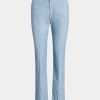 Pantalones capri acampanados de cambray azul Ralph Lauren para mujer Pantalones capri acampanados de cambray azul Ralph Lauren para mujer