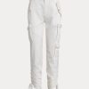 Pantalones cargo blancos Ralph Lauren Shantung para mujer Pantalones cargo blancos Ralph Lauren Shantung para mujer