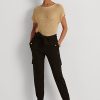 Pantalones cargo negros con cinturón de Ralph Lauren para mujer Pantalones cargo negros con cinturón de Ralph Lauren para mujer