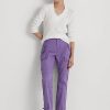 Pantalones cargo tobilleros de sarga ligera de Ralph Lauren para mujer, morados