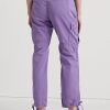 Pantalones cargo tobilleros de sarga ligera de Ralph Lauren para mujer, morados