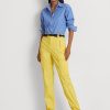 Pantalones cargo tobilleros de sarga ligera Ralph Lauren para mujer, color amarillo Pantalones cargo tobilleros de sarga ligera Ralph Lauren para mujer, color amarillo