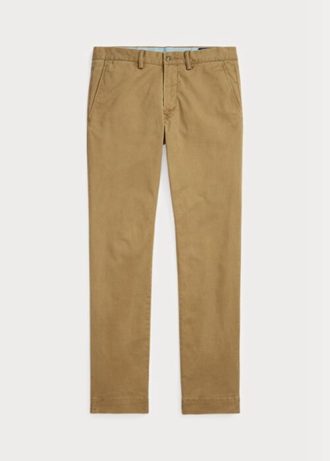 Pantalones chinos ajustados elásticos Ralph Lauren de color caqui para hombre Pantalones chinos ajustados elásticos Ralph Lauren de color caqui para hombre