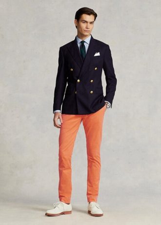 Pantalones chinos ajustados y elásticos Ralph Lauren para hombre en color naranja Pantalones chinos ajustados y elásticos Ralph Lauren para hombre en color naranja