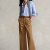 Pantalones chinos anchos Ralph Lauren color caqui para mujer Pantalones chinos anchos Ralph Lauren color caqui para mujer
