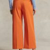 Pantalones chinos anchos Ralph Lauren para mujer en color naranja