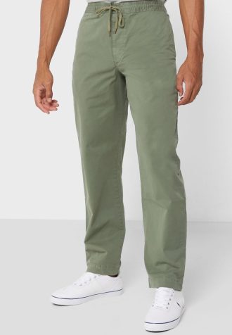 Pantalones chinos de corte holgado con cordón ajustable de Ralph Lauren para hombre, color verde Pantalones chinos de corte holgado con cordón ajustable de Ralph Lauren para hombre, color verde