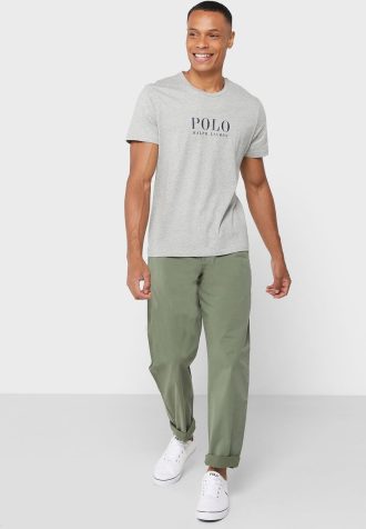Pantalones chinos de corte holgado con cordón ajustable de Ralph Lauren para hombre, color verde Pantalones chinos de corte holgado con cordón ajustable de Ralph Lauren para hombre, color verde
