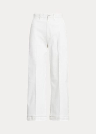 Pantalones chinos de pierna ancha Ralph Lauren blancos para mujer