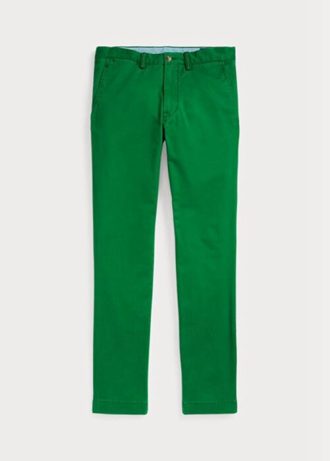 Pantalones chinos elásticos de corte entallado Ralph Lauren para hombre, color verde Pantalones chinos elásticos de corte entallado Ralph Lauren para hombre, color verde