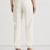 Pantalones cónicos de cady elástico Ralph Lauren color crema para mujer