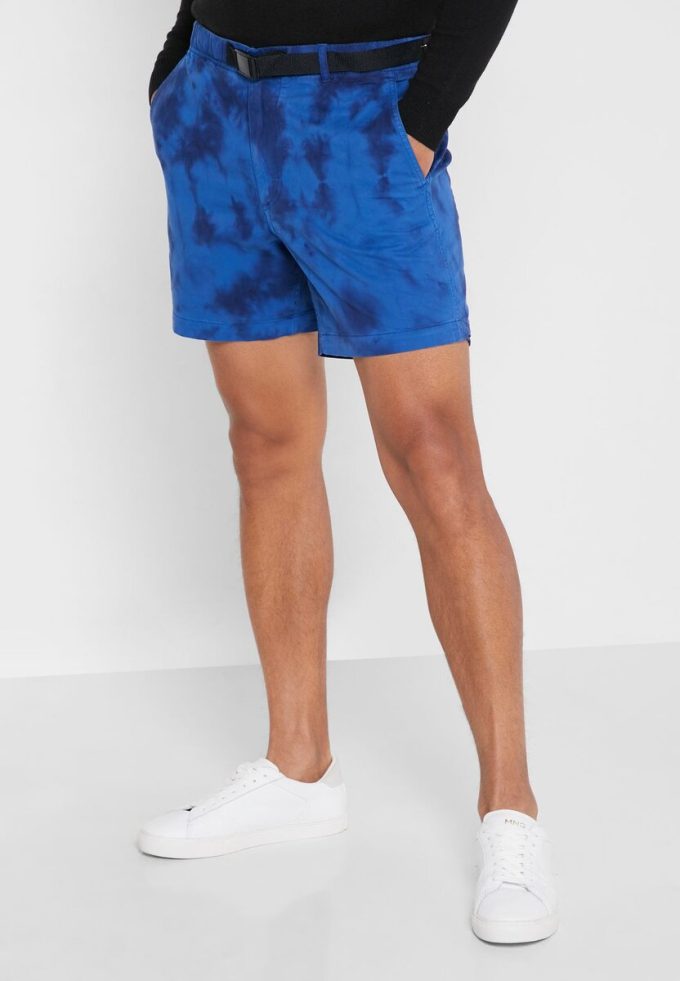 Pantalones cortos cargo con efecto tie-dye de Ralph Lauren para hombre en azul