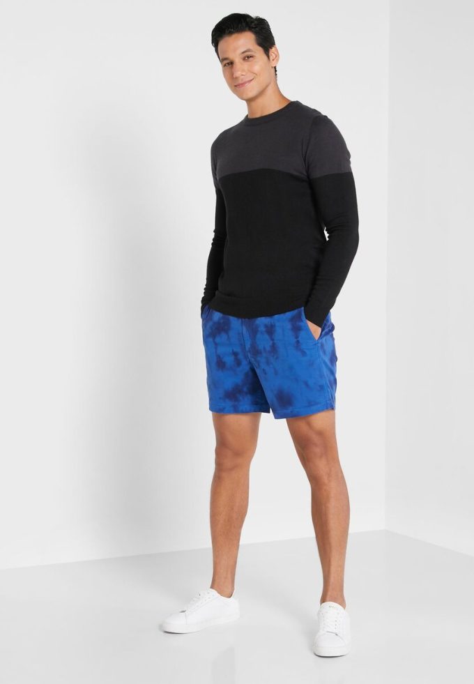 Pantalones cortos cargo con efecto tie-dye de Ralph Lauren para hombre en azul