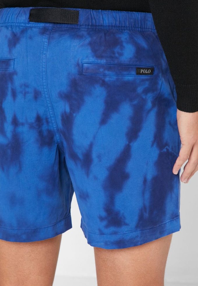Pantalones cortos cargo con efecto tie-dye de Ralph Lauren para hombre en azul