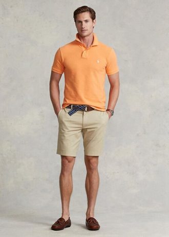 Pantalones cortos chinos ajustados y elásticos de Ralph Lauren para hombre en color caqui Pantalones cortos chinos ajustados y elásticos de Ralph Lauren para hombre en color caqui
