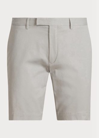Pantalones cortos chinos ajustados y elásticos Ralph Lauren grises para hombre Pantalones cortos chinos ajustados y elásticos Ralph Lauren grises para hombre