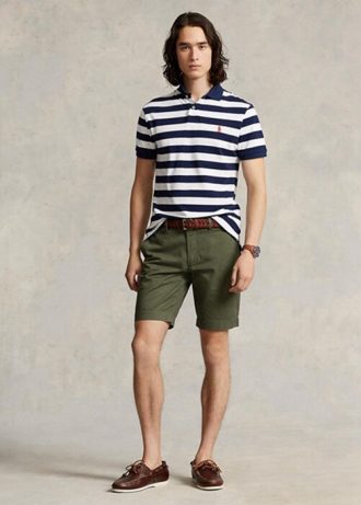 Pantalones cortos chinos ajustados y elásticos Ralph Lauren para hombre en color oliva Pantalones cortos chinos ajustados y elásticos Ralph Lauren para hombre en color oliva