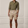 Pantalones cortos chinos elásticos a medida de Ralph Lauren para hombre en color caqui Pantalones cortos chinos elásticos a medida de Ralph Lauren para hombre en color caqui