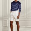Pantalones cortos chinos elásticos a medida Ralph Lauren blancos para hombre Pantalones cortos chinos elásticos a medida Ralph Lauren blancos para hombre