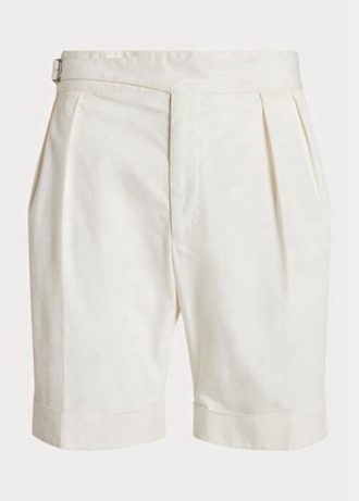 Pantalones cortos chinos elásticos a medida Ralph Lauren blancos para hombre Pantalones cortos chinos elásticos a medida Ralph Lauren blancos para hombre