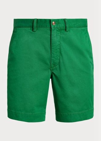 Pantalones cortos chinos rectos elásticos Ralph Lauren verdes para hombre Pantalones cortos chinos rectos elásticos Ralph Lauren verdes para hombre